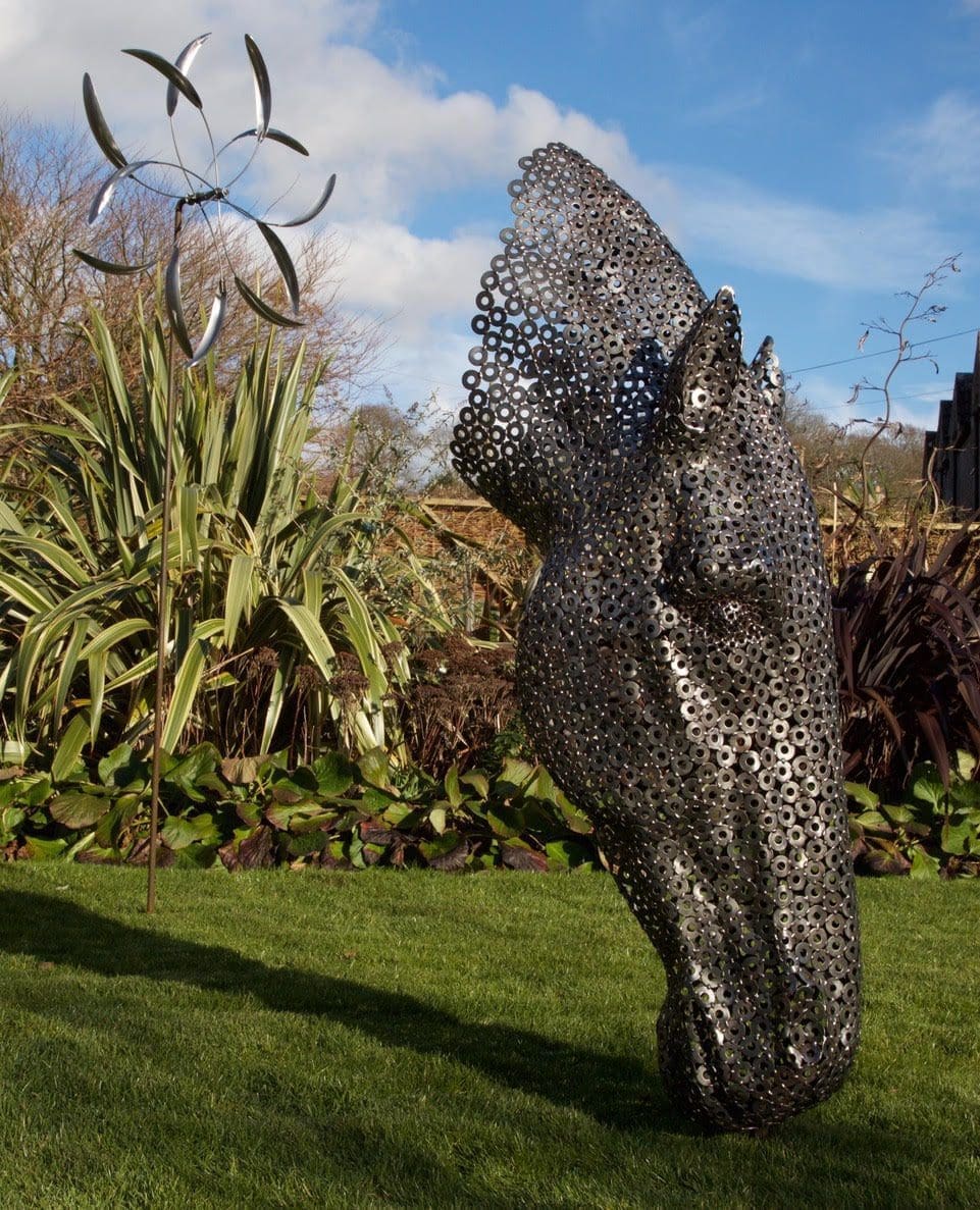 Forever Grazing (Large Horse Head Metal sculpture) - Image 3