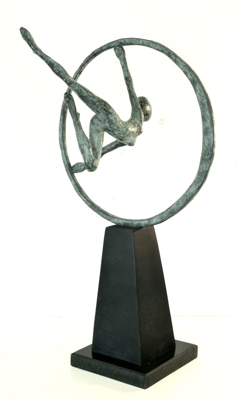 HOOP-LA (Little Girl Gymnast and Hoop Bronze sculpture) - Image 2