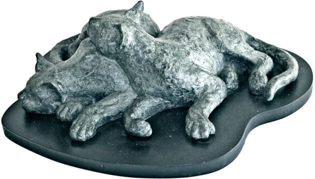 Let Sleeping Cats Lie (Contented Resting Cats sculpture)