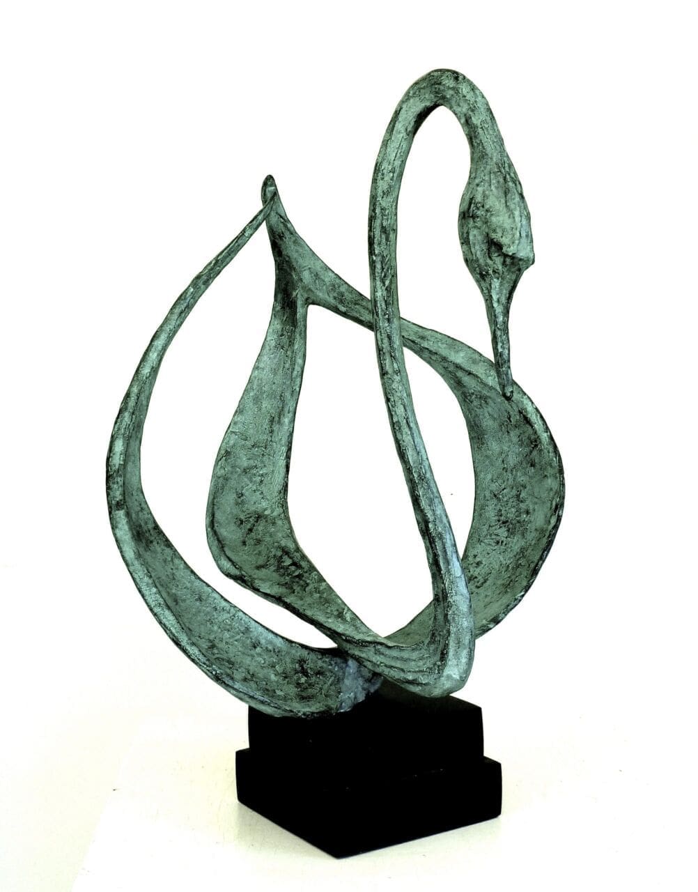 Serenity (Abstract Modern Bronze Swan sculpture) - Image 2