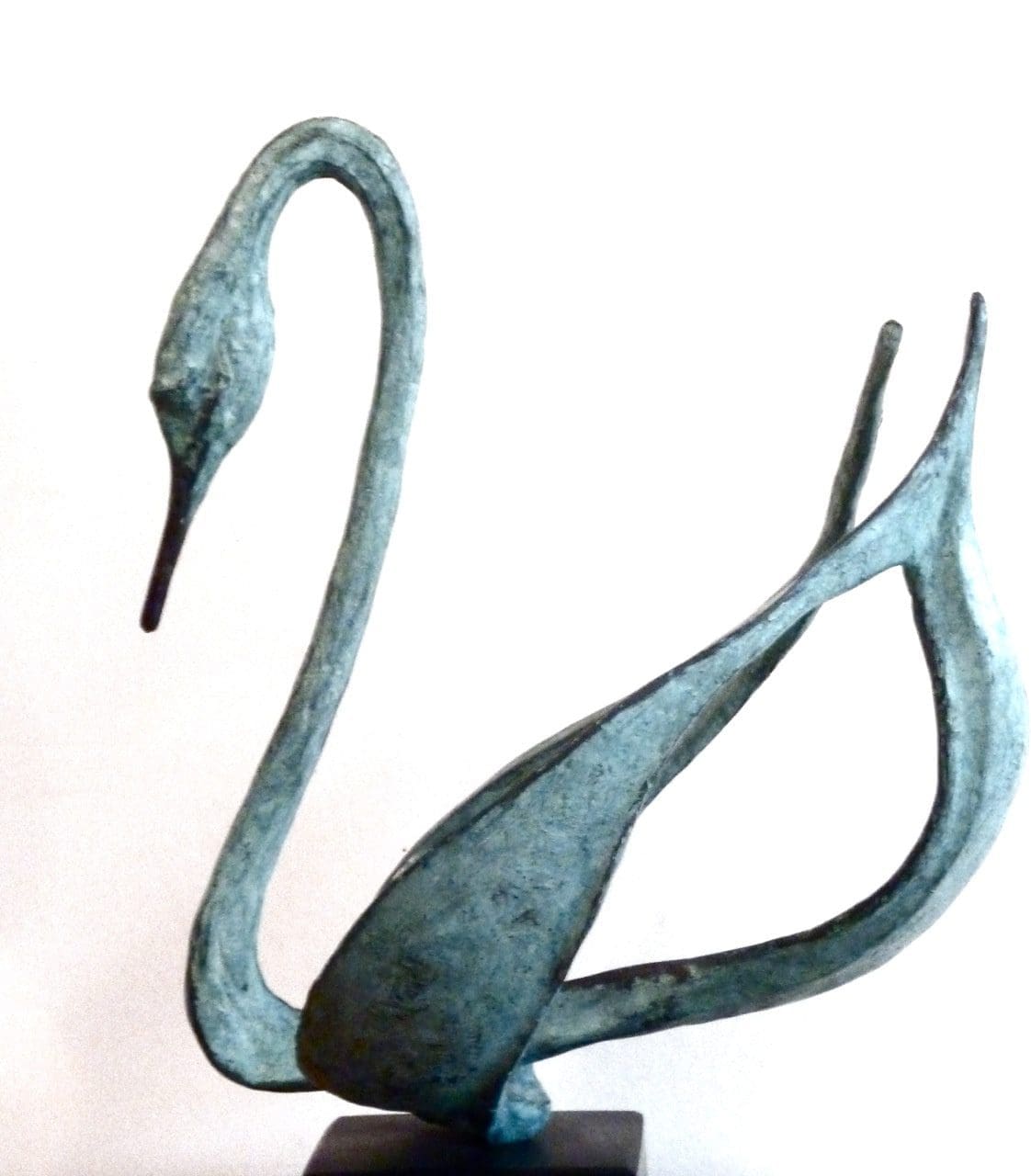 Serenity (Abstract Modern Bronze Swan sculpture) - Image 3