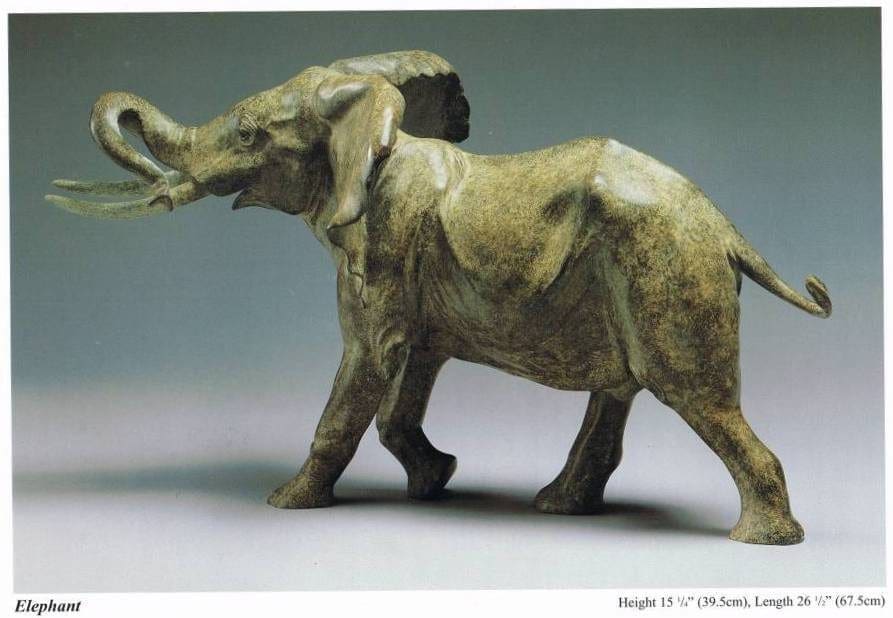'Elephant' Little Charging African Bull Elephant Sculpture - Image 2