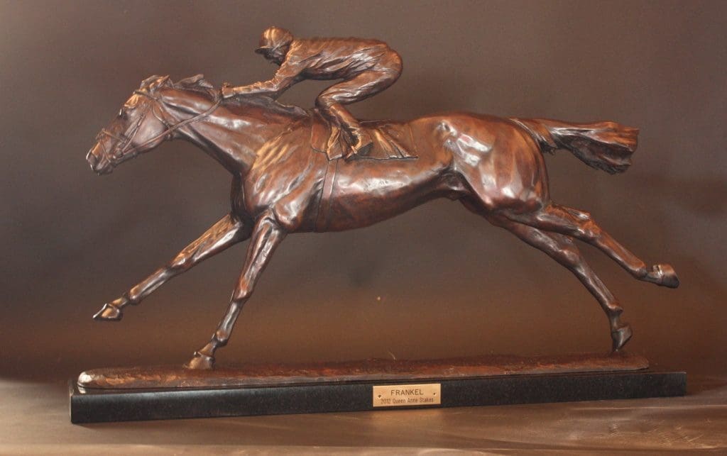 Frankel (Intricate Galloping Racehorse Jockey Statue) - Image 3