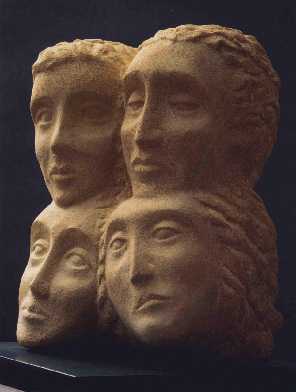 For the Love of Ermione (Double Lovers Carved Stone statues)