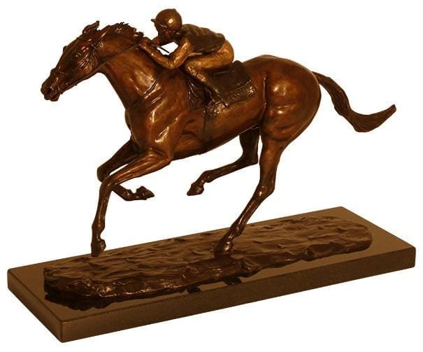 Frankel (Bronze Stallion Racehorse Jockey statue)