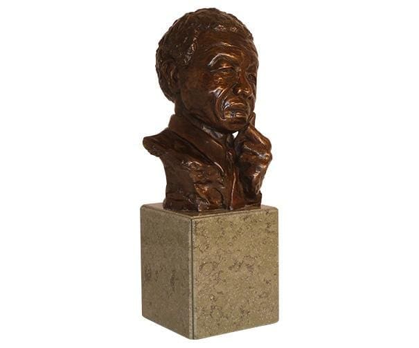 Nelson Mandela (Small Portrait Bronze Bust statue) - Image 3