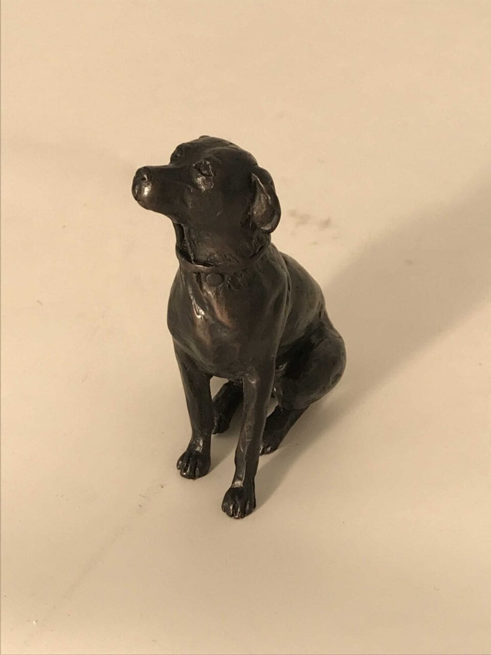Small Seated Labrador (Little Bronze Indoor statue) - Image 3