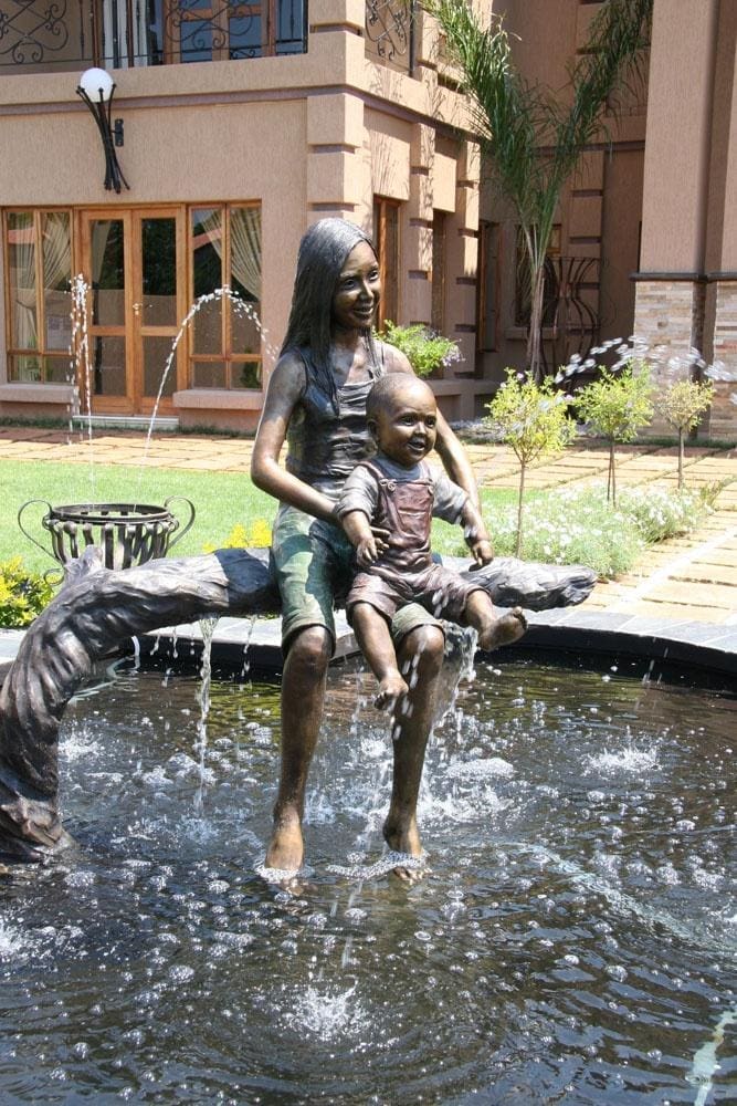 Siblings (Family Group Portrait Commission Bronze statue)