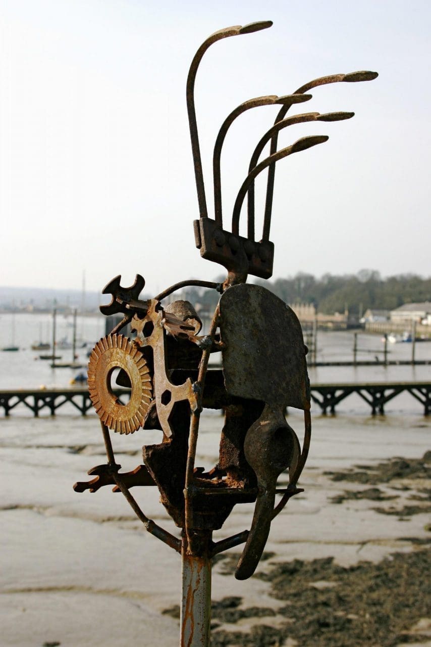Eumenides II Medusa (Scrap Metal sculpture)