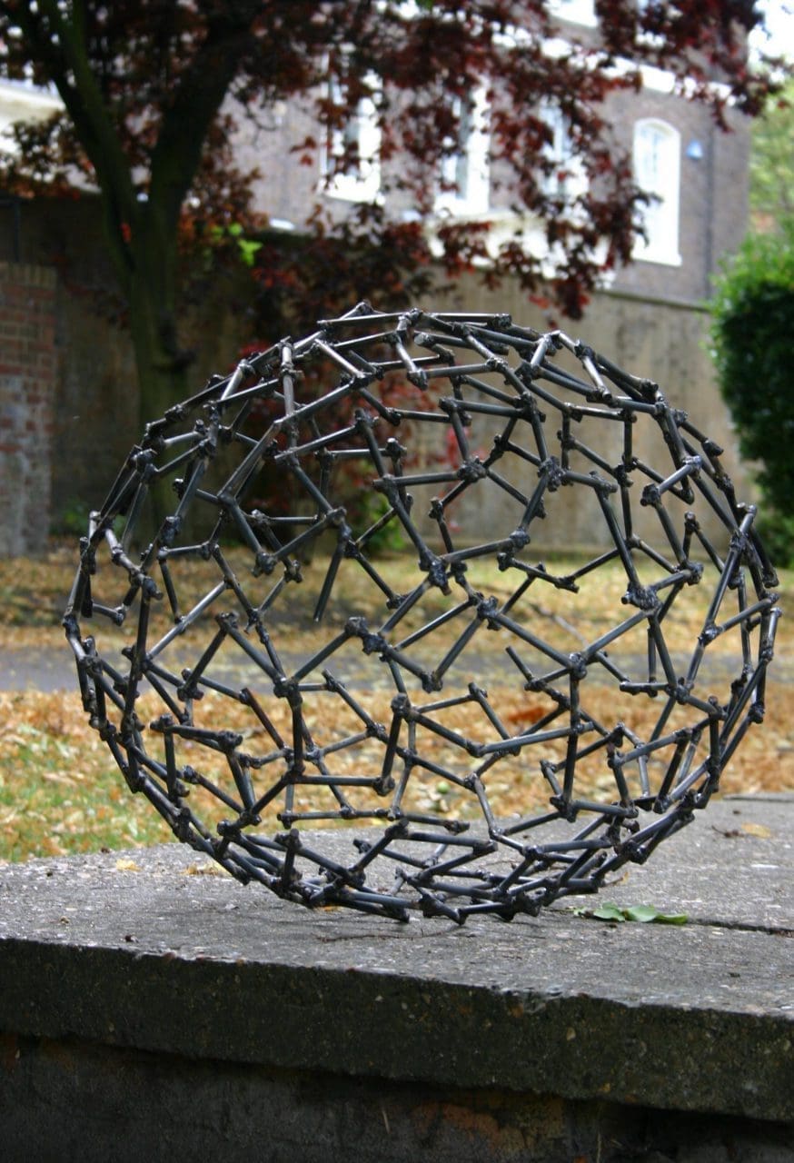 Labyrinth I (Steel Oval Abstract Yard statue)