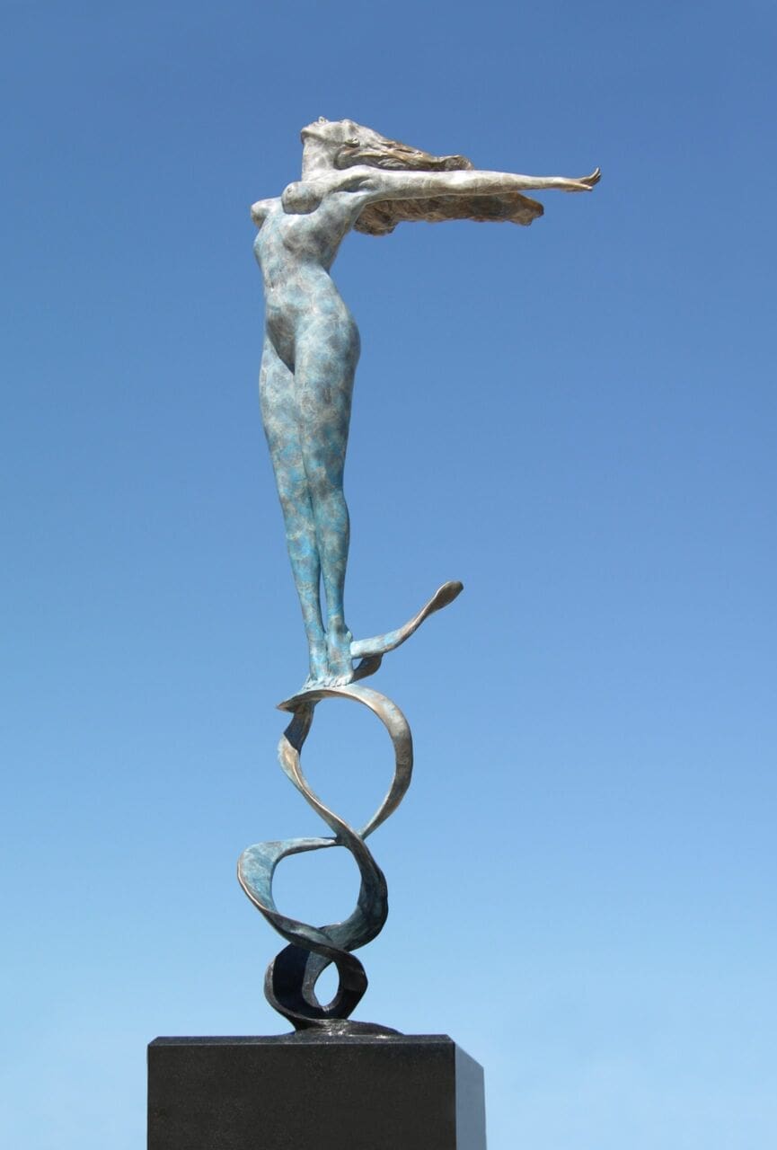 Air -  Standing Nude Beautiful Female Statue. (79 cm high)