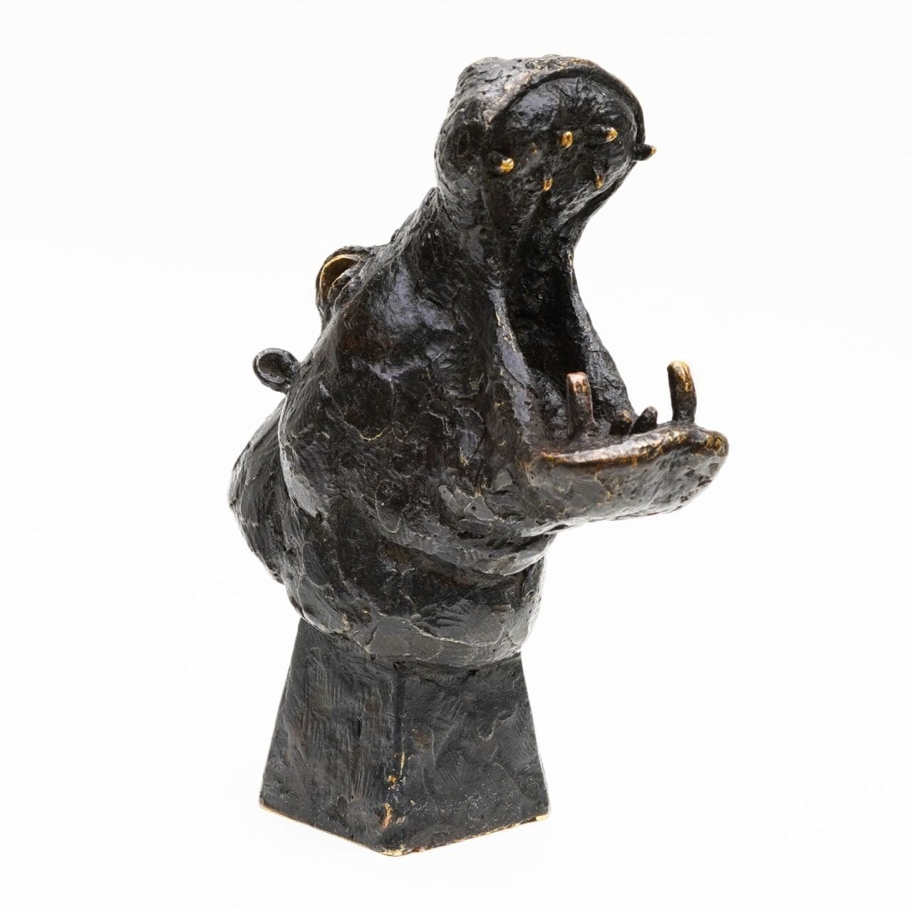 Hippopotamus Miniature (Small Bronze Hippo statuette) - Image 3