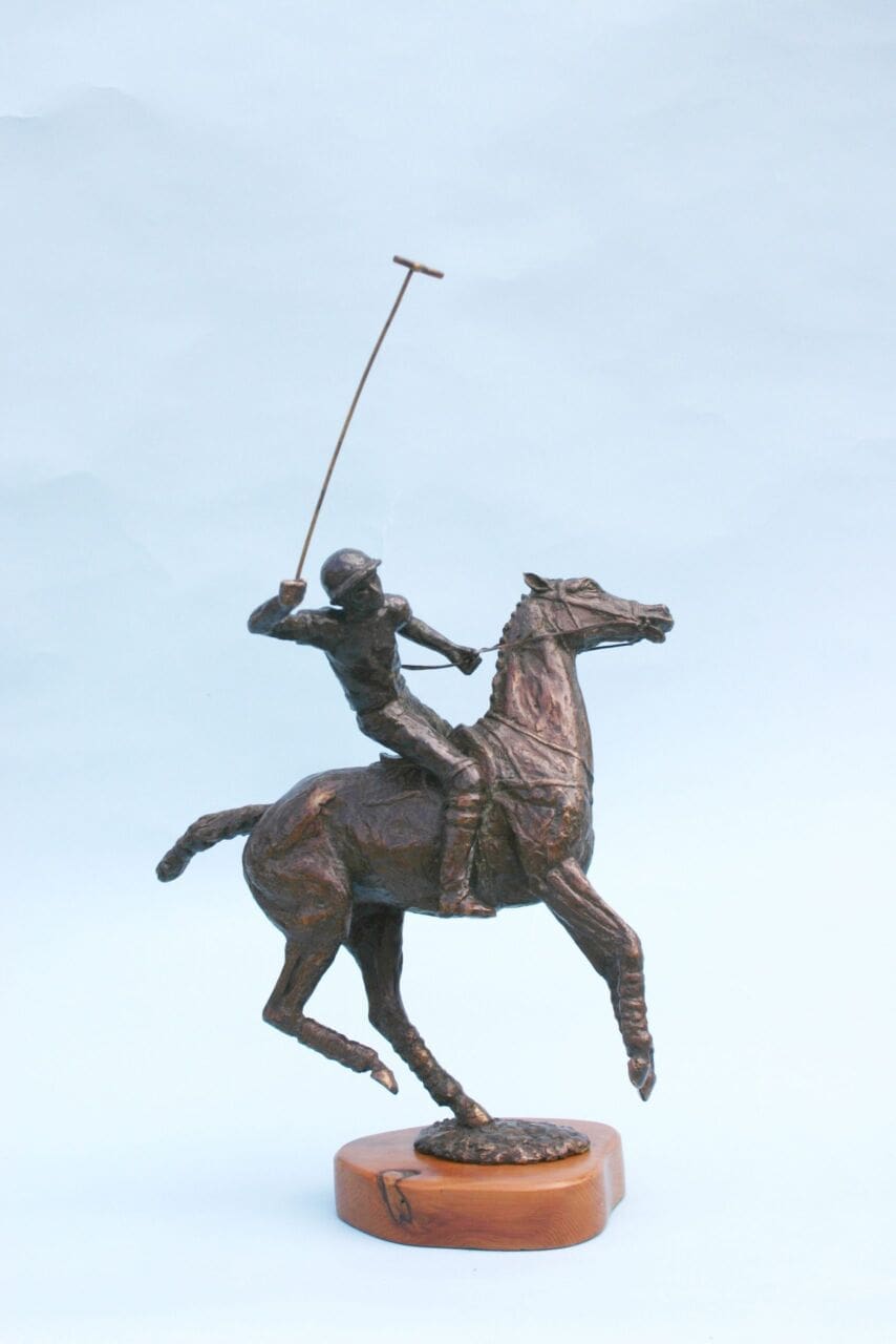 Offside (Forehand Polo Player and Pony Bronze sculpture)
