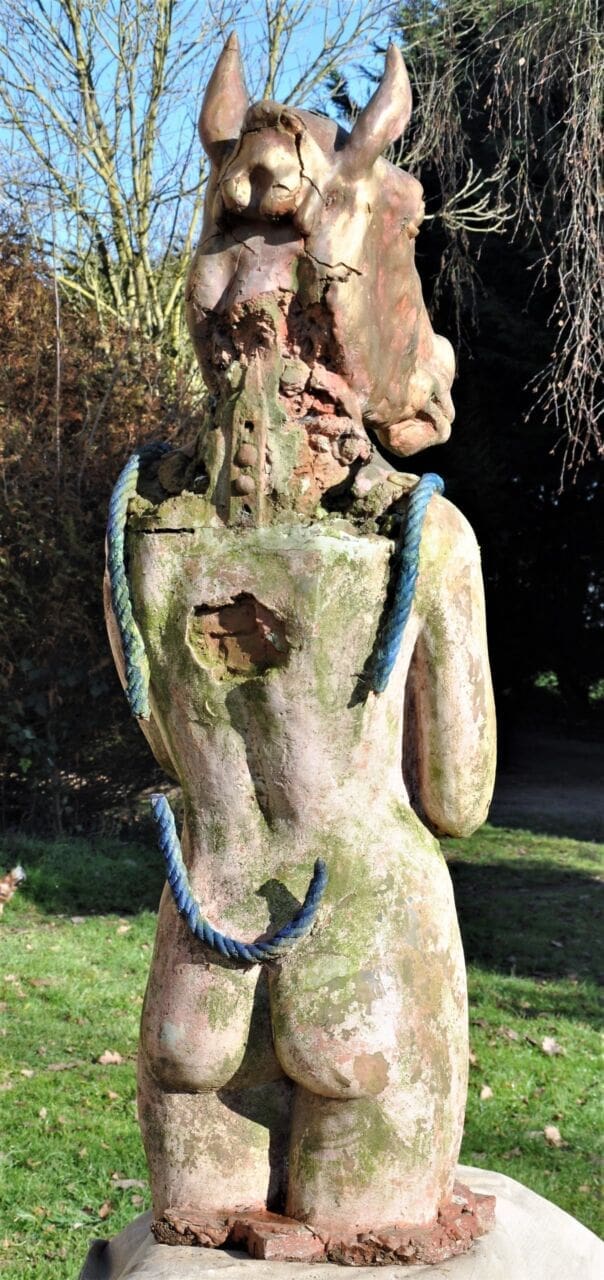 Tearing Down (Contemporary Nude and Horse Head sculpture) - Image 3