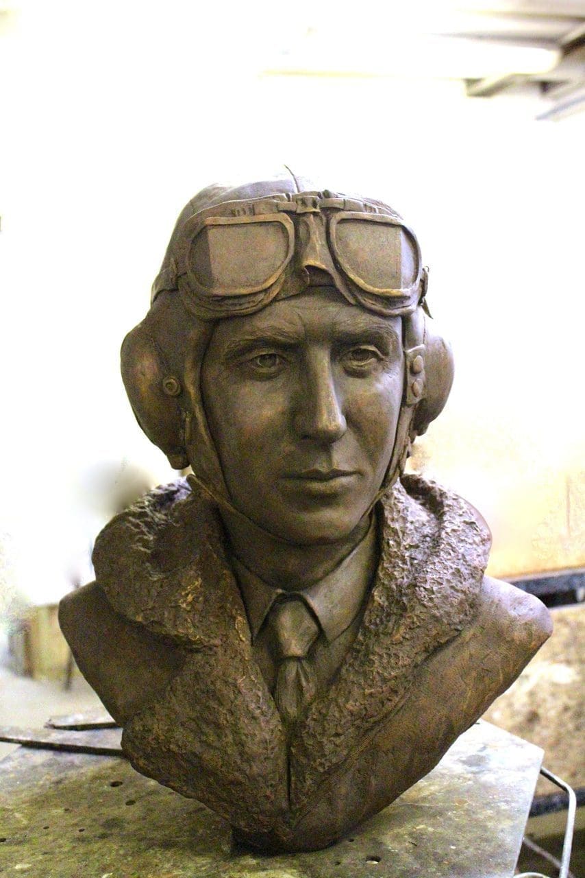 Captain Eric Winkle Brown Bust (Bigger Than life size Portrait statue)