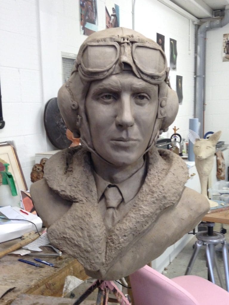 Captain Eric Winkle Brown Bust (Bigger Than life size Portrait statue) - Image 2