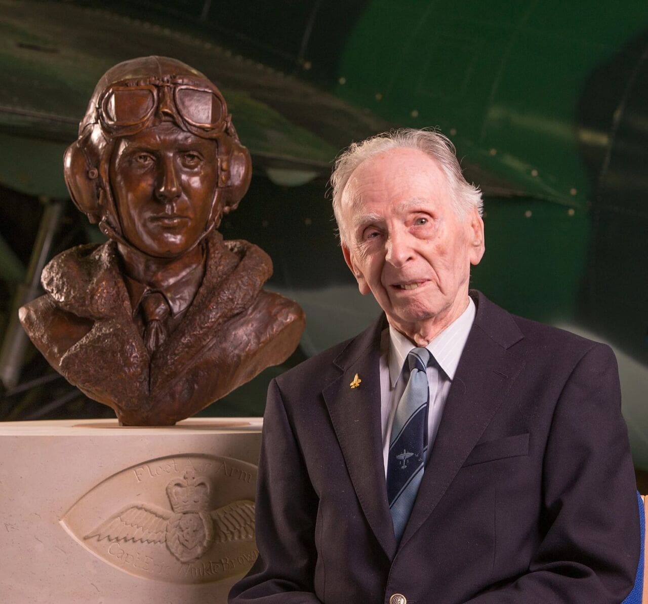 Captain Eric Winkle Brown Bust (Bigger Than life size Portrait statue) - Image 4