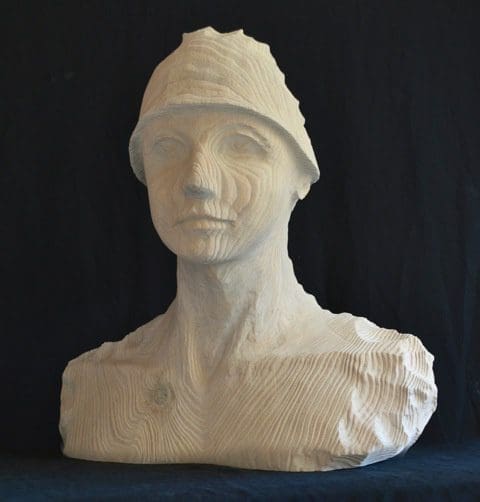 The Boatman (Carved Wood Larger than Life Male statue)