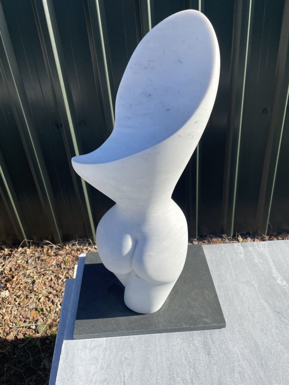 Sassy (Abstract figurative Carved Stone Garden statue) - Image 4