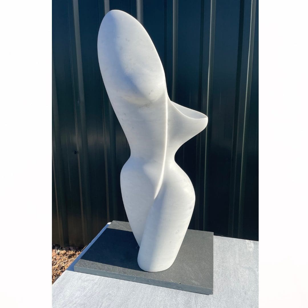 Sassy (Abstract figurative Carved Stone Garden statue) - Image 5