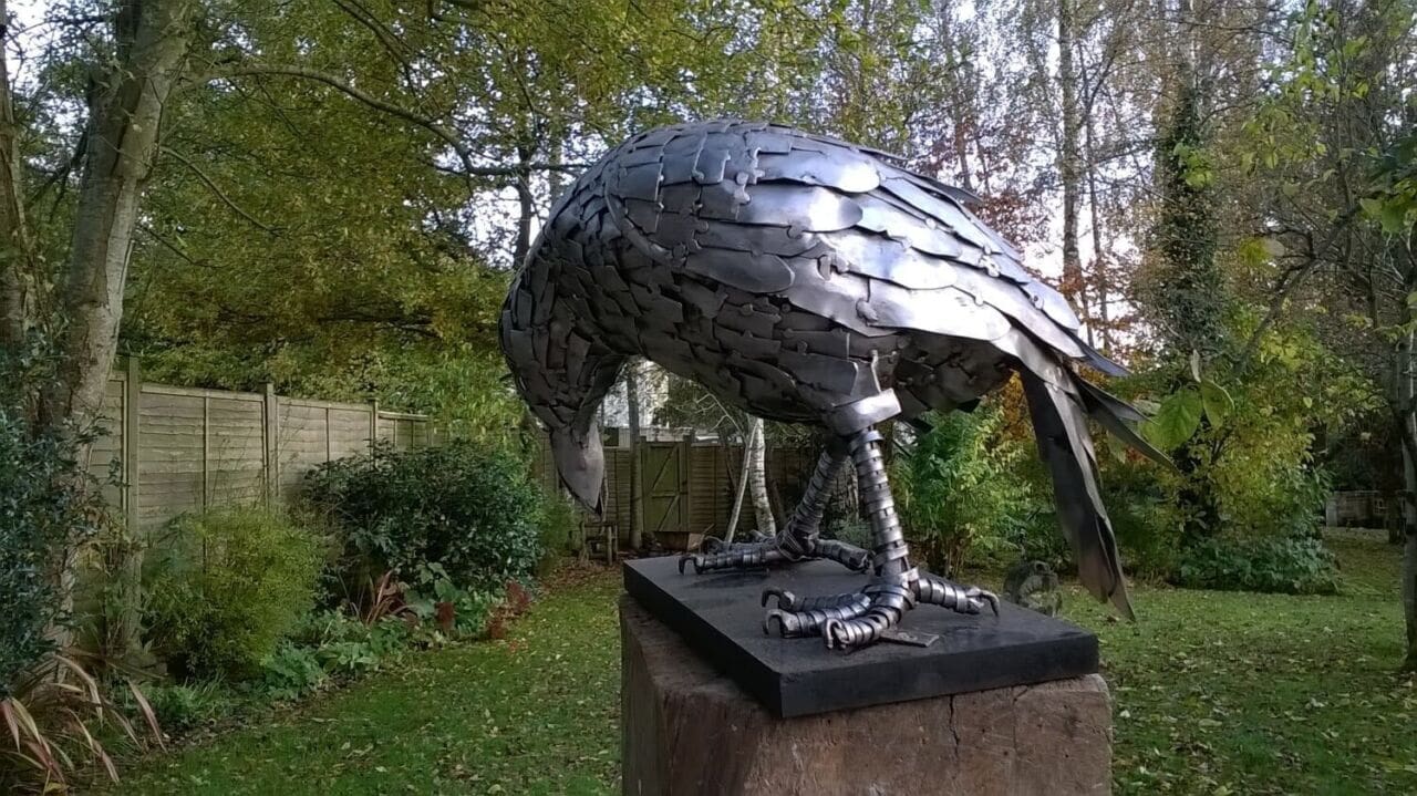 Raven Standing (Pecking Lifelike Garden Outdoor sculpture) - Image 2