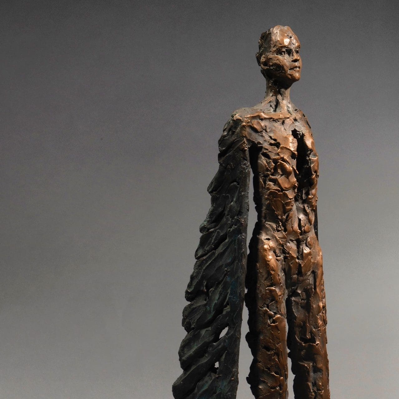 BEAUTIFUL CREATURE (Small Bronze Standing Angel statue) - Image 2