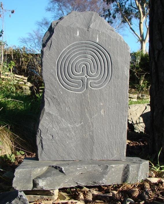 Celtic Labyrinth (Small Bas/Low relief Traditional Carved Slates/Panel) - Image 2