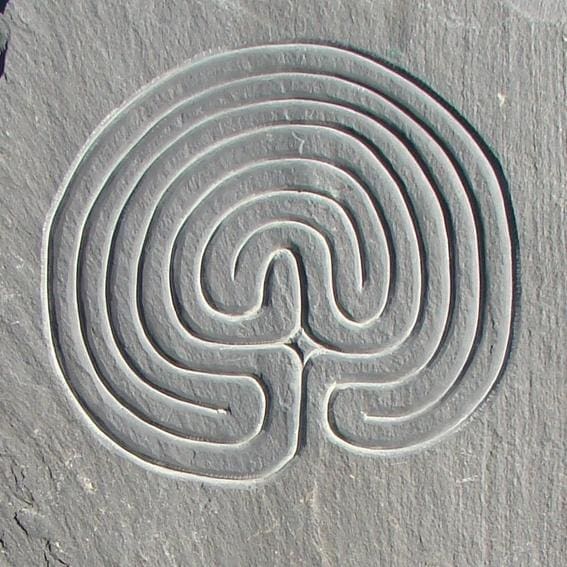 Celtic Labyrinth (Small Bas/Low relief Traditional Carved Slates/Panel) - Image 3