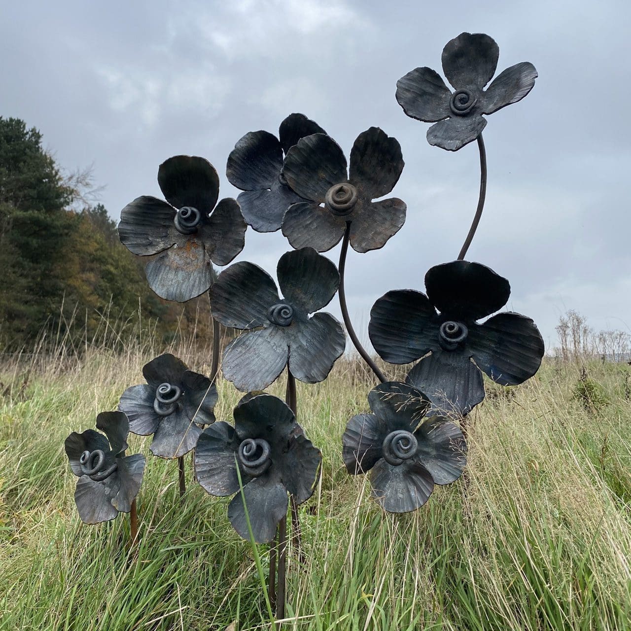 Flower Set medium (Cut Steel Big Flowers statue)