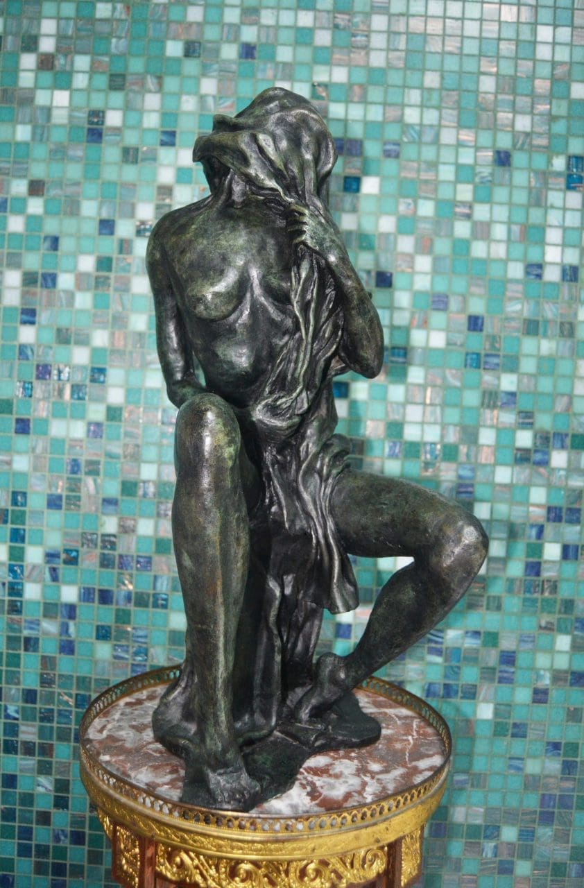 Woman with a Mantle (Nude sculpture)
