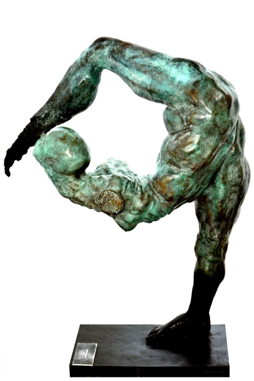Ananke (Contemporary Contorted Human Bronze statue) - Image 2