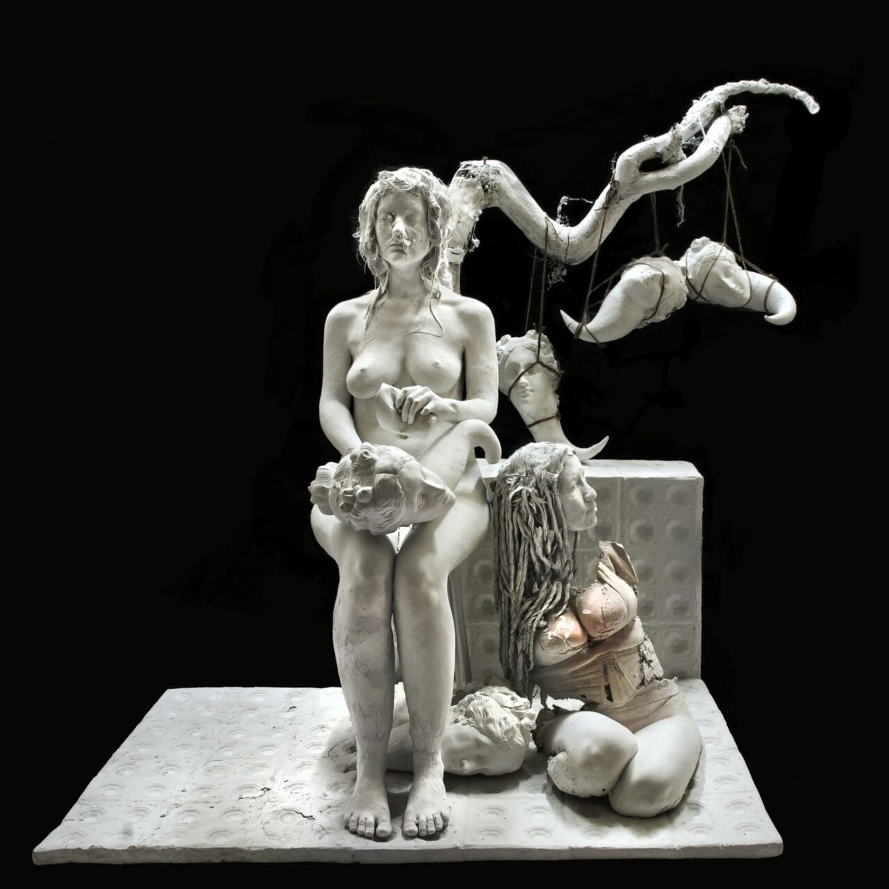 Memory Tree (Symbolic life size Nude Females statue)