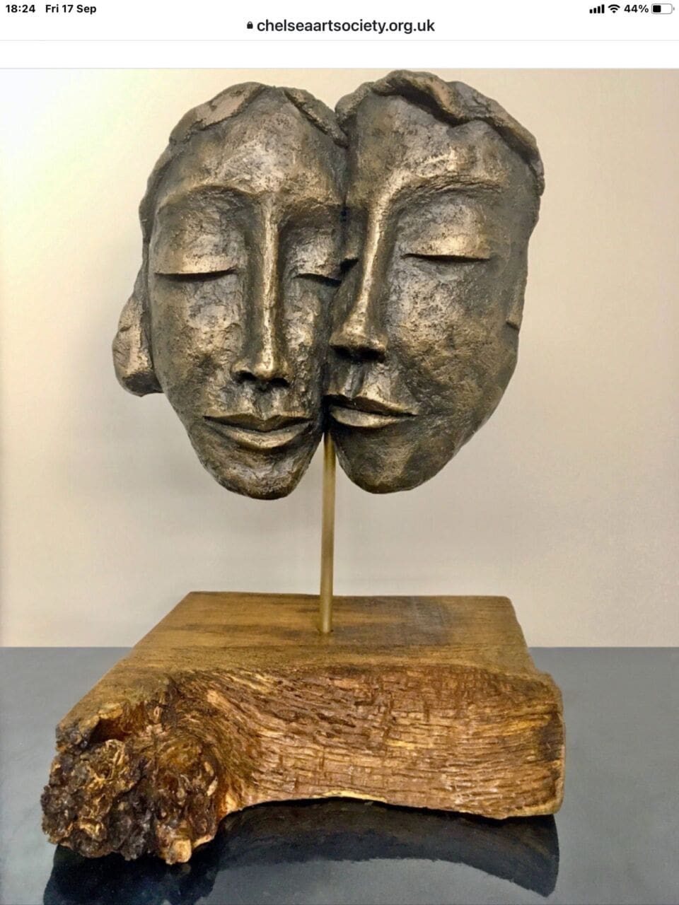 Together,Two Lovers Life Size Faces Sculpture - Image 4
