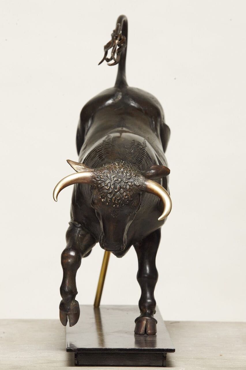 Bull (Bucking Spanish Bronze sculptures statues)