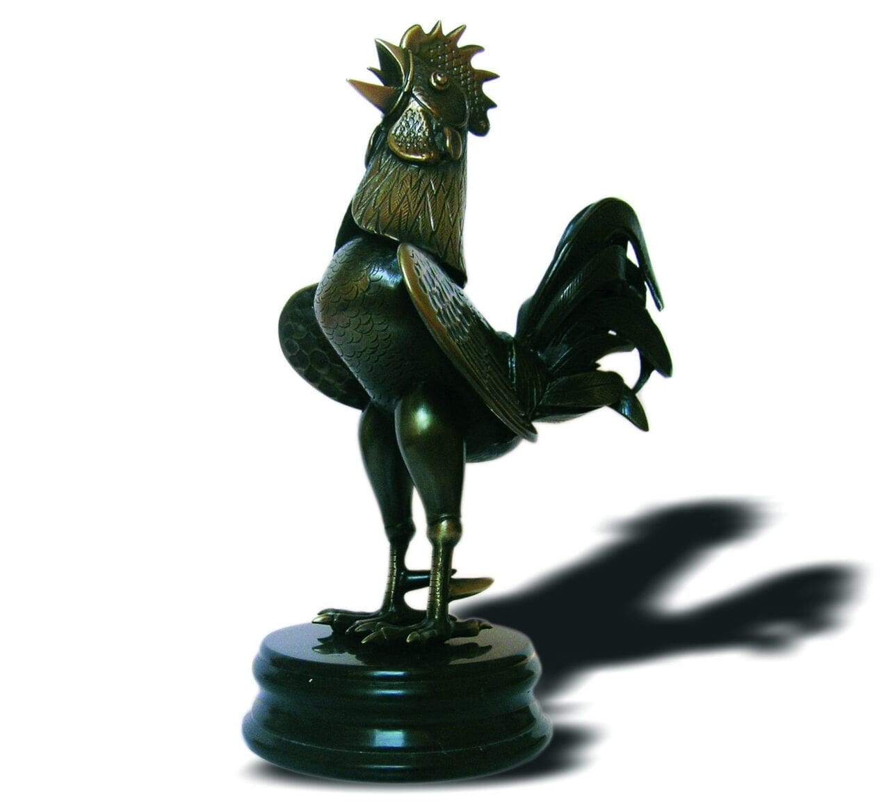 Cock (Small Bronze Cockerel Rooster sculpture)