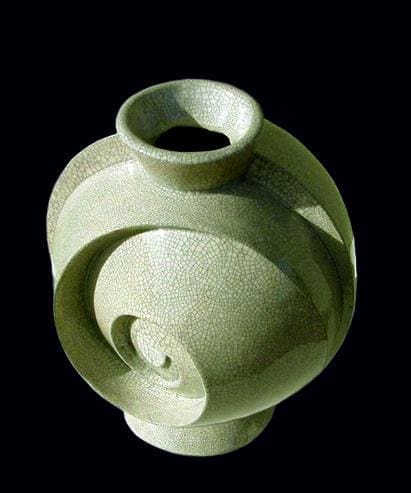 Spirale (Ceramic Abstract Spiral Art Vase statuette) - Image 2