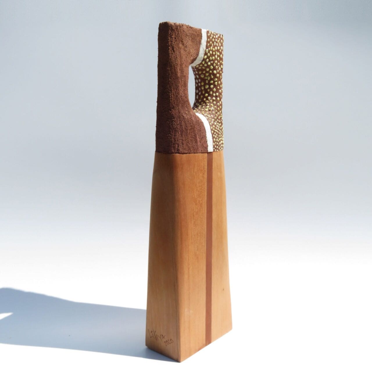 Monument (Small Ceramic and Wood sculpture)
