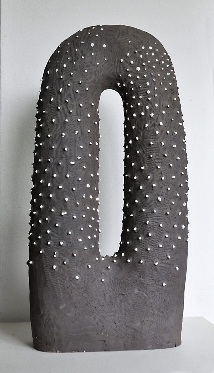 Natural Shape (Minimalist Loop Shaped Clay abstract sculpture statue) - Image 5