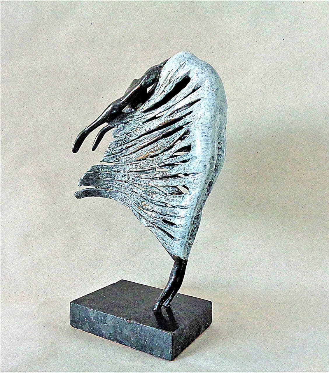 DANCER 2 (Small Abstract Bronze Wild Dance statue)
