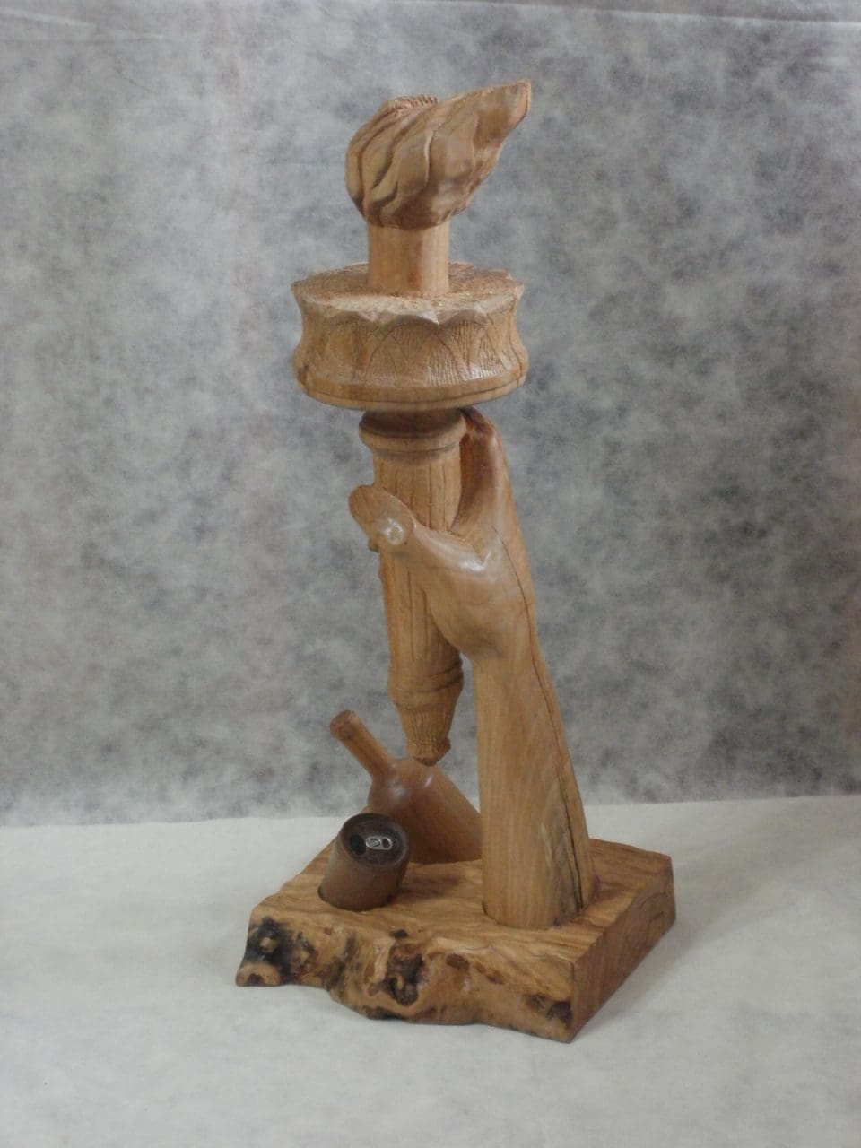 Global Warming Freedom (Carved Symbolic Hand Torch statue)