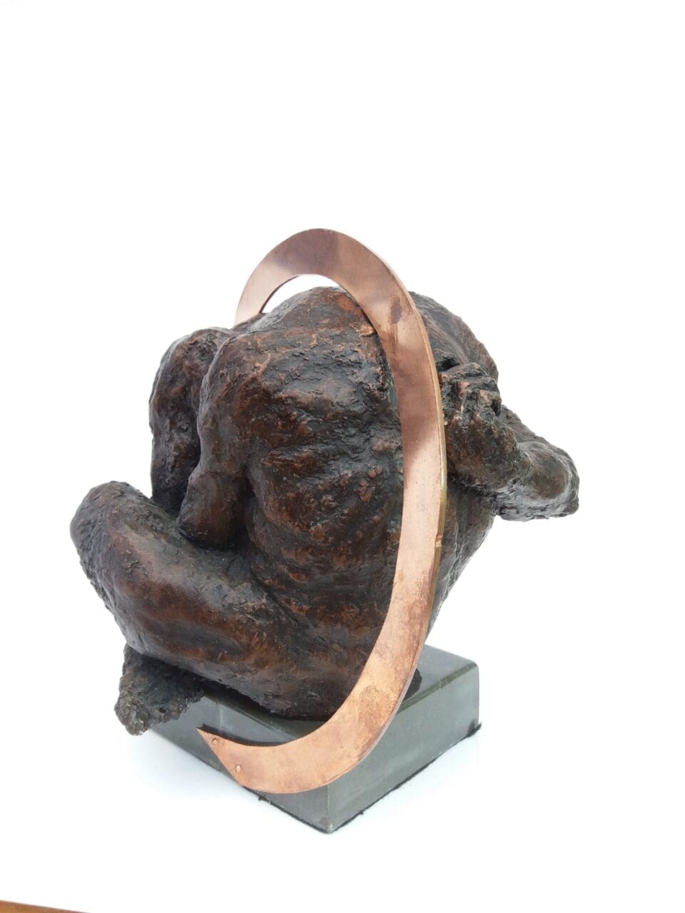 Green Fuse (Modern Abstract Contemplative Man statue) - Image 2