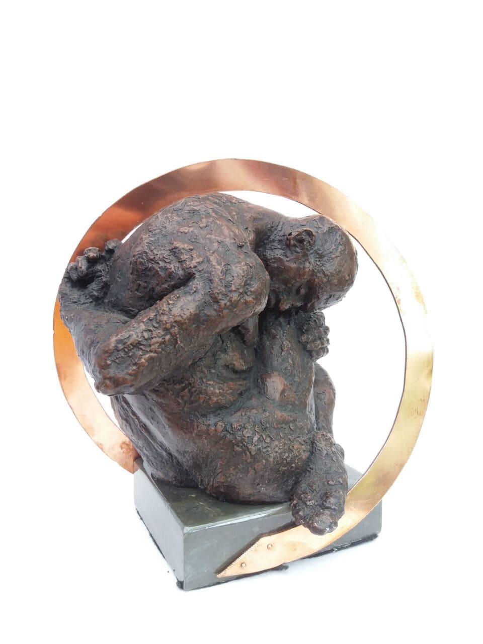 Green Fuse (Modern Abstract Contemplative Man statue) - Image 3
