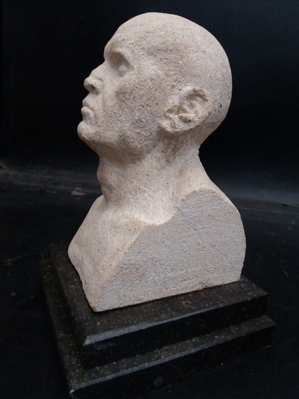 Little Caesar (Small Carved Stone Male Bust statue) - Image 4
