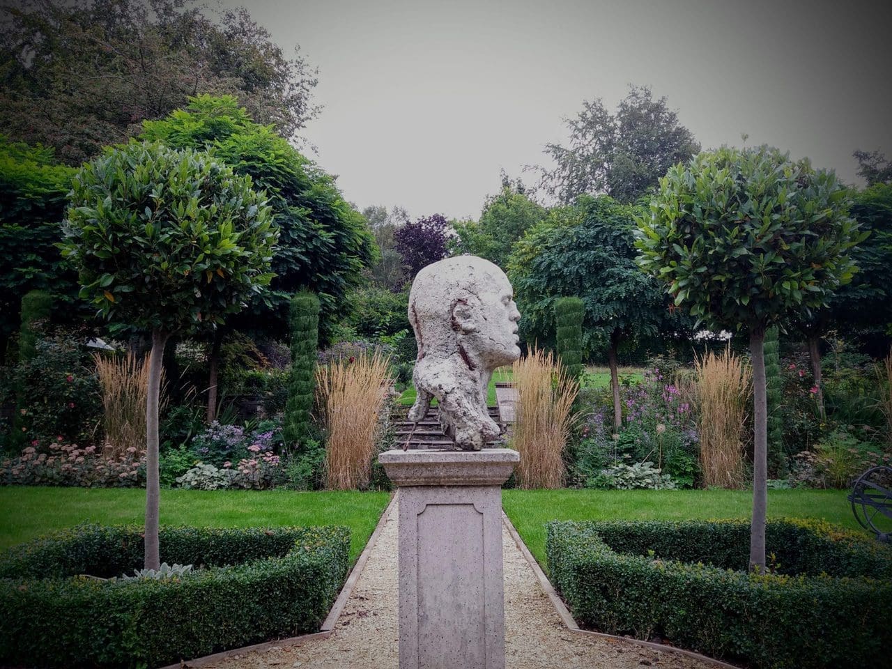 Lost Boy (Big Male Bust Head Outdoor Garden sculpture) - Image 3