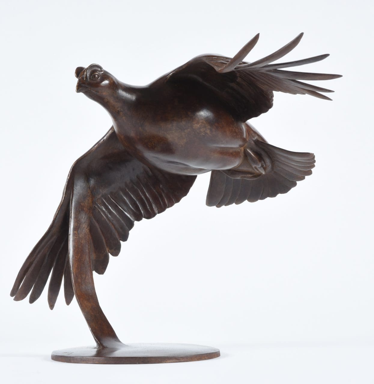 Red Grouse in Flight (Game Bird Bronze statue) - Image 3