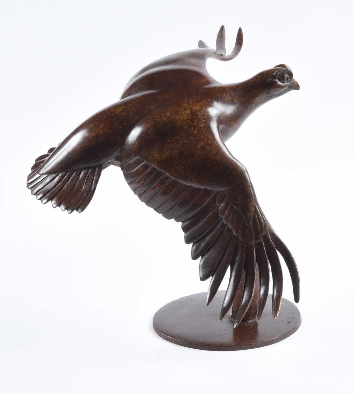 Red Grouse in Flight (Game Bird Bronze statue) - Image 4