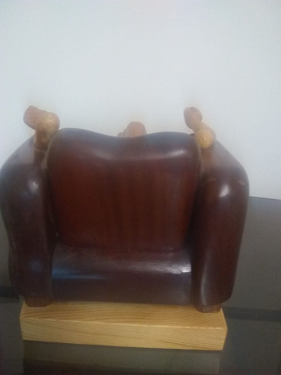 Couch Potato (Carved Wood figurative Seat sculpture) - Image 5