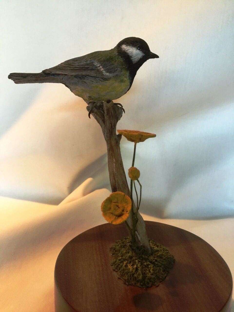 Blue Tit (Carved Coloured Indoor Bird statue)