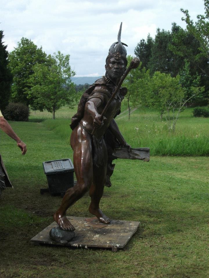 Dalasile (Life-Size Bronze African Warrior statue) - Image 2