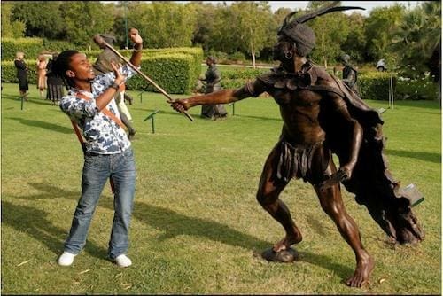 Dalasile (Life-Size Bronze African Warrior statue) - Image 4